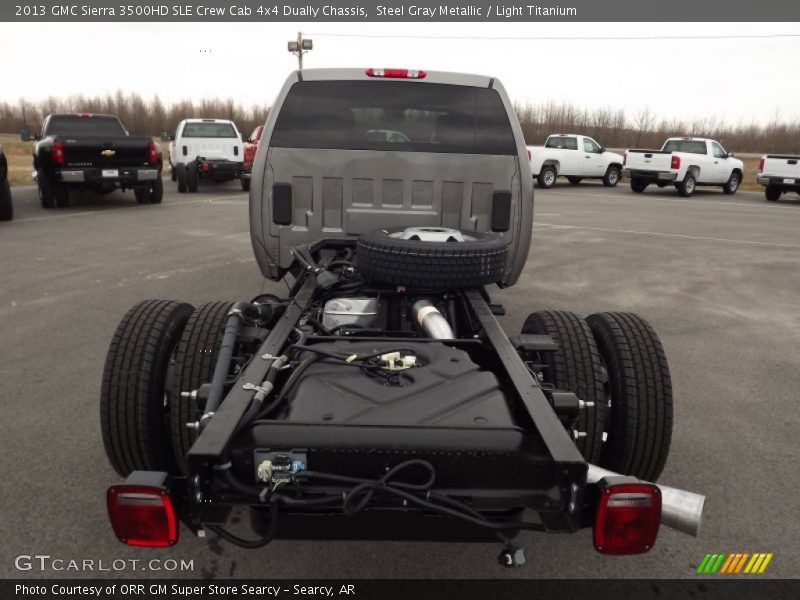  2013 Sierra 3500HD SLE Crew Cab 4x4 Dually Chassis Steel Gray Metallic