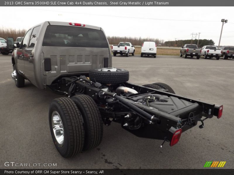  2013 Sierra 3500HD SLE Crew Cab 4x4 Dually Chassis Steel Gray Metallic