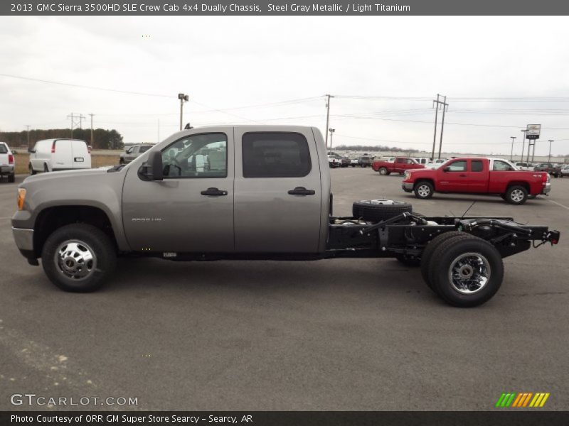  2013 Sierra 3500HD SLE Crew Cab 4x4 Dually Chassis Steel Gray Metallic