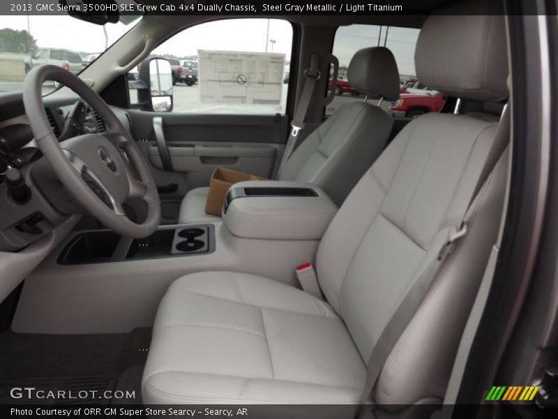  2013 Sierra 3500HD SLE Crew Cab 4x4 Dually Chassis Light Titanium Interior