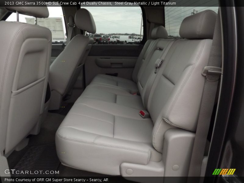 Rear Seat of 2013 Sierra 3500HD SLE Crew Cab 4x4 Dually Chassis