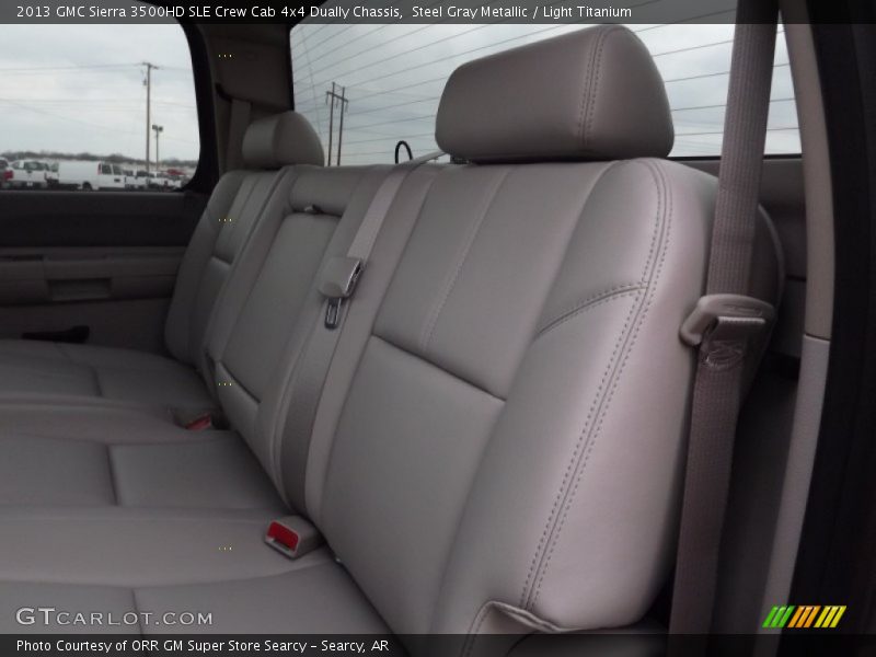 Rear Seat of 2013 Sierra 3500HD SLE Crew Cab 4x4 Dually Chassis