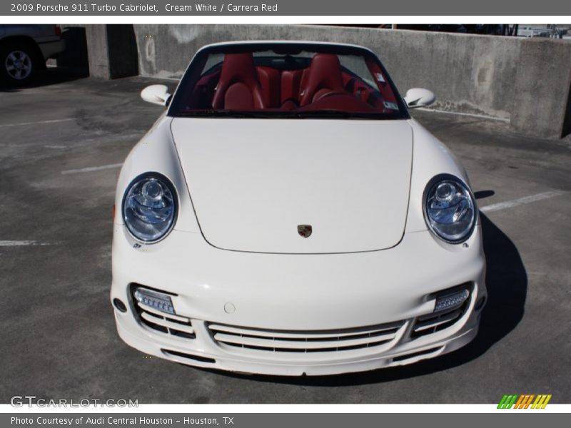 Cream White / Carrera Red 2009 Porsche 911 Turbo Cabriolet