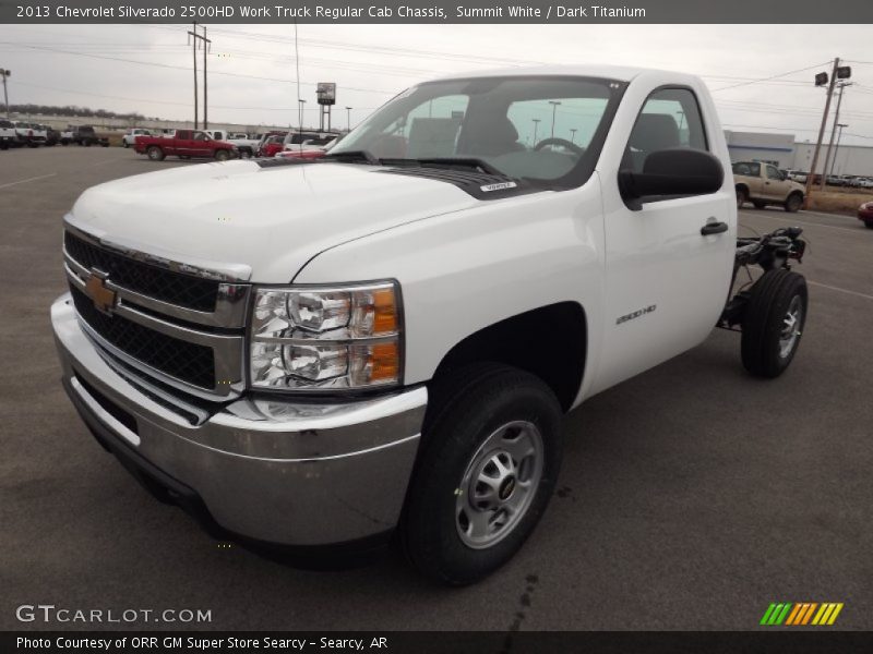 Summit White / Dark Titanium 2013 Chevrolet Silverado 2500HD Work Truck Regular Cab Chassis