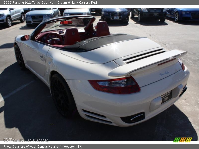 Cream White / Carrera Red 2009 Porsche 911 Turbo Cabriolet