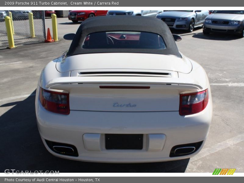 Cream White / Carrera Red 2009 Porsche 911 Turbo Cabriolet