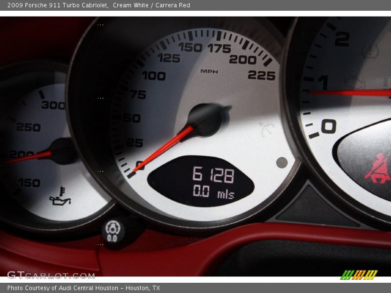 Cream White / Carrera Red 2009 Porsche 911 Turbo Cabriolet