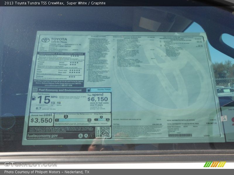 Super White / Graphite 2013 Toyota Tundra TSS CrewMax