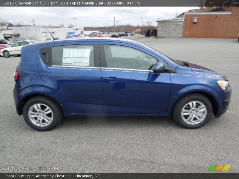Blue Topaz Metallic / Jet Black/Dark Titanium 2013 Chevrolet Sonic LT Hatch