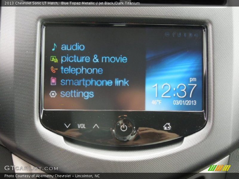 Blue Topaz Metallic / Jet Black/Dark Titanium 2013 Chevrolet Sonic LT Hatch