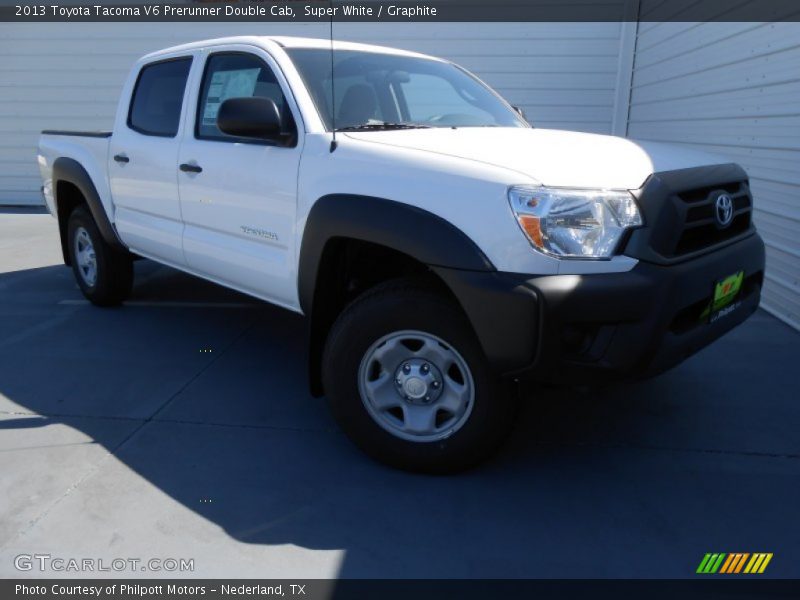 Super White / Graphite 2013 Toyota Tacoma V6 Prerunner Double Cab