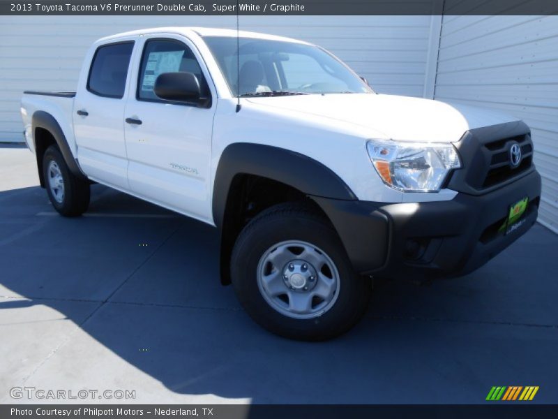 Super White / Graphite 2013 Toyota Tacoma V6 Prerunner Double Cab