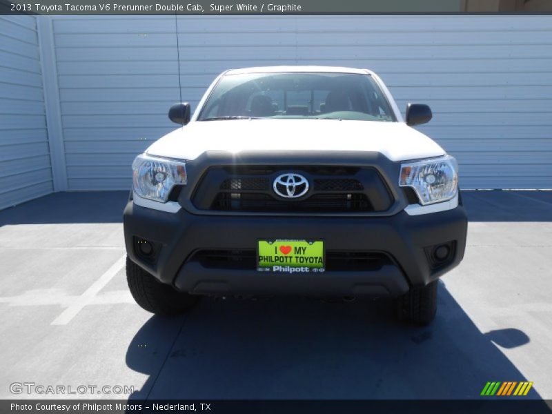 Super White / Graphite 2013 Toyota Tacoma V6 Prerunner Double Cab