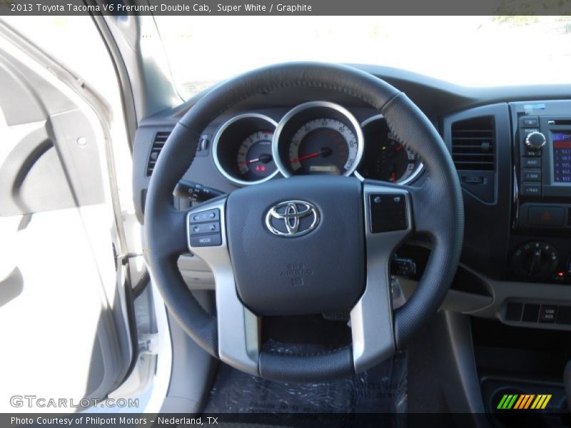 Super White / Graphite 2013 Toyota Tacoma V6 Prerunner Double Cab