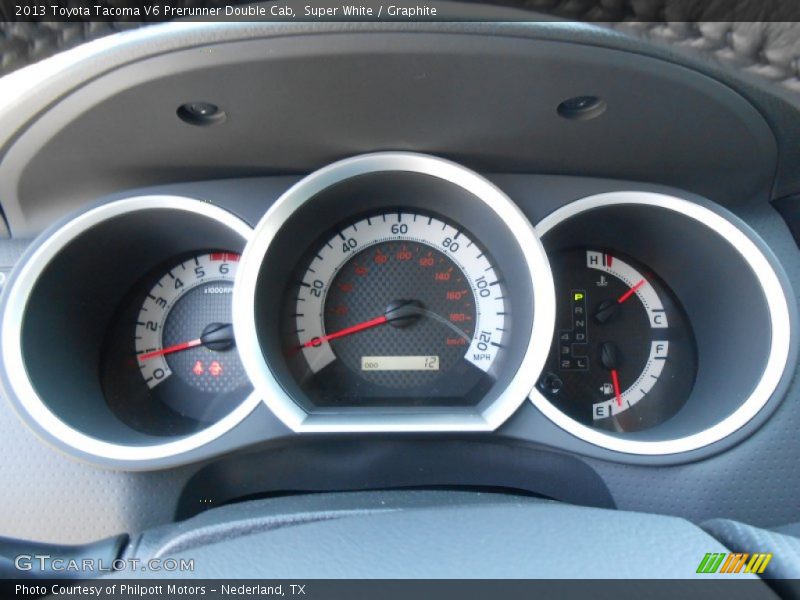 Super White / Graphite 2013 Toyota Tacoma V6 Prerunner Double Cab