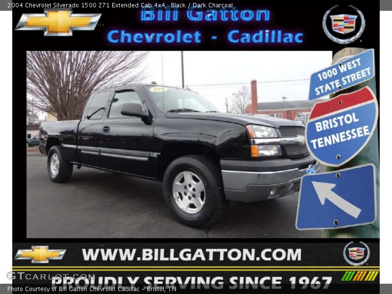 Black / Dark Charcoal 2004 Chevrolet Silverado 1500 Z71 Extended Cab 4x4