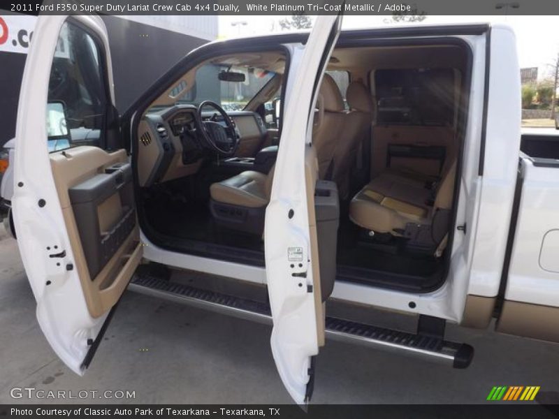 White Platinum Tri-Coat Metallic / Adobe 2011 Ford F350 Super Duty Lariat Crew Cab 4x4 Dually