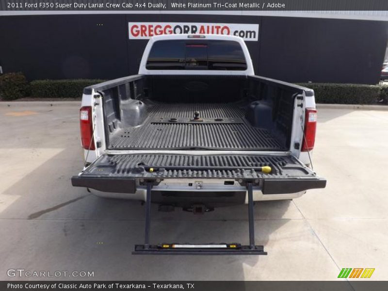 White Platinum Tri-Coat Metallic / Adobe 2011 Ford F350 Super Duty Lariat Crew Cab 4x4 Dually