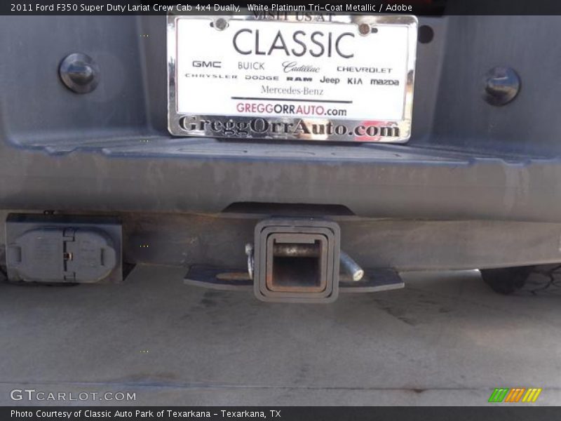 White Platinum Tri-Coat Metallic / Adobe 2011 Ford F350 Super Duty Lariat Crew Cab 4x4 Dually