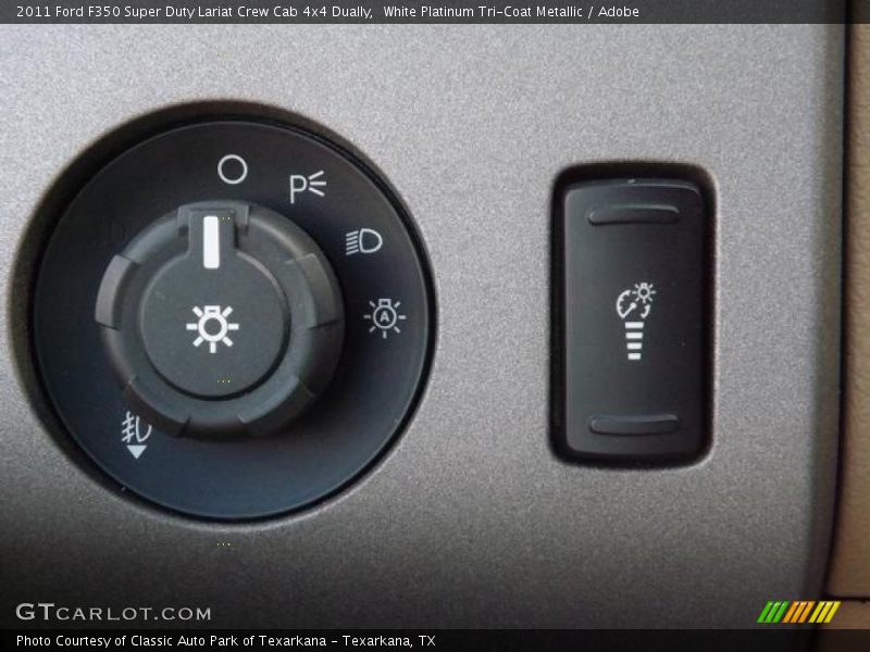 White Platinum Tri-Coat Metallic / Adobe 2011 Ford F350 Super Duty Lariat Crew Cab 4x4 Dually