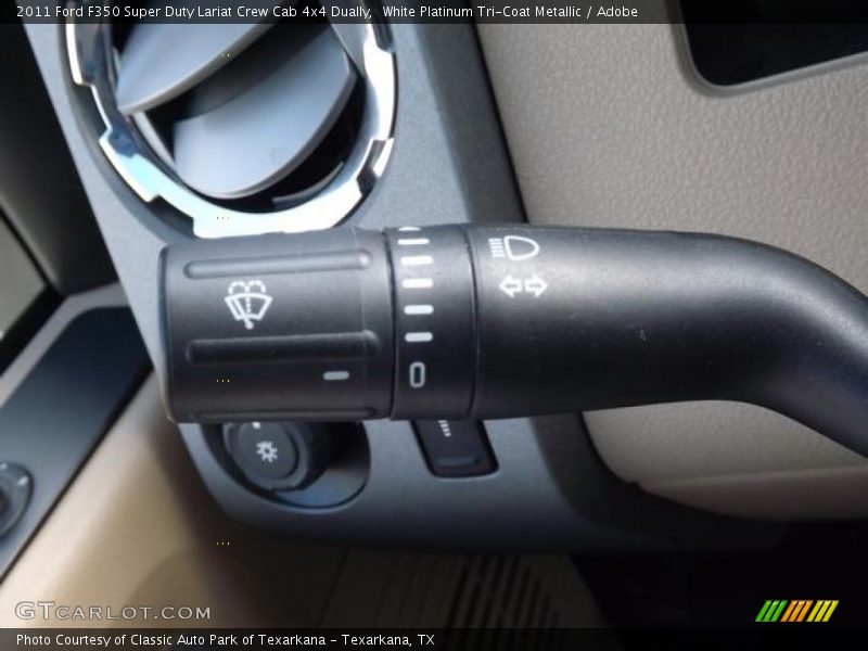 White Platinum Tri-Coat Metallic / Adobe 2011 Ford F350 Super Duty Lariat Crew Cab 4x4 Dually
