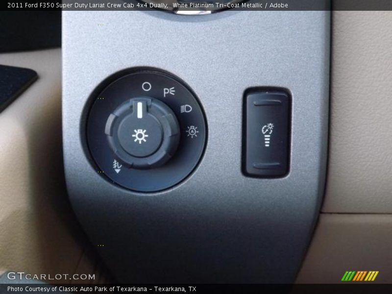 White Platinum Tri-Coat Metallic / Adobe 2011 Ford F350 Super Duty Lariat Crew Cab 4x4 Dually