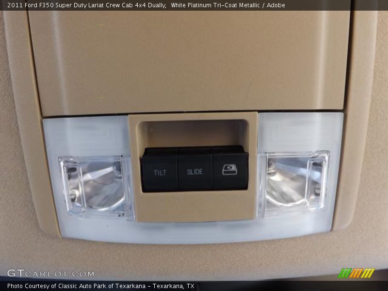 White Platinum Tri-Coat Metallic / Adobe 2011 Ford F350 Super Duty Lariat Crew Cab 4x4 Dually