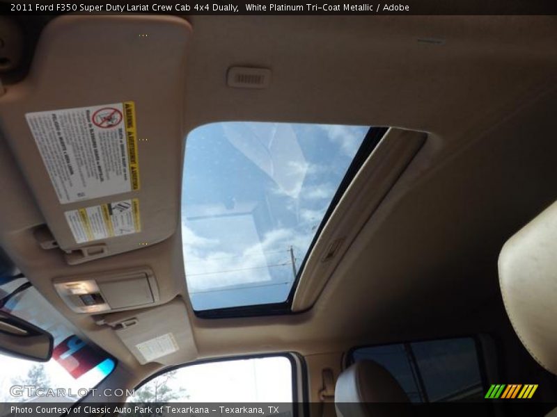 White Platinum Tri-Coat Metallic / Adobe 2011 Ford F350 Super Duty Lariat Crew Cab 4x4 Dually