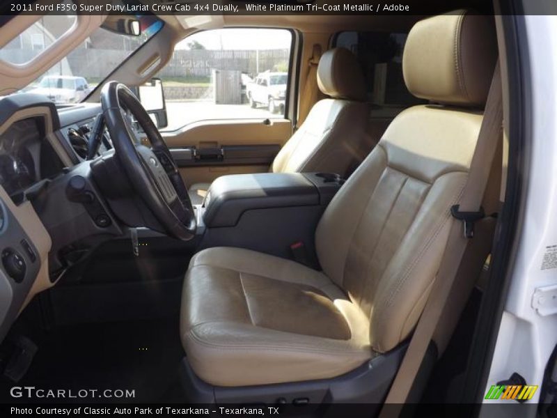 White Platinum Tri-Coat Metallic / Adobe 2011 Ford F350 Super Duty Lariat Crew Cab 4x4 Dually