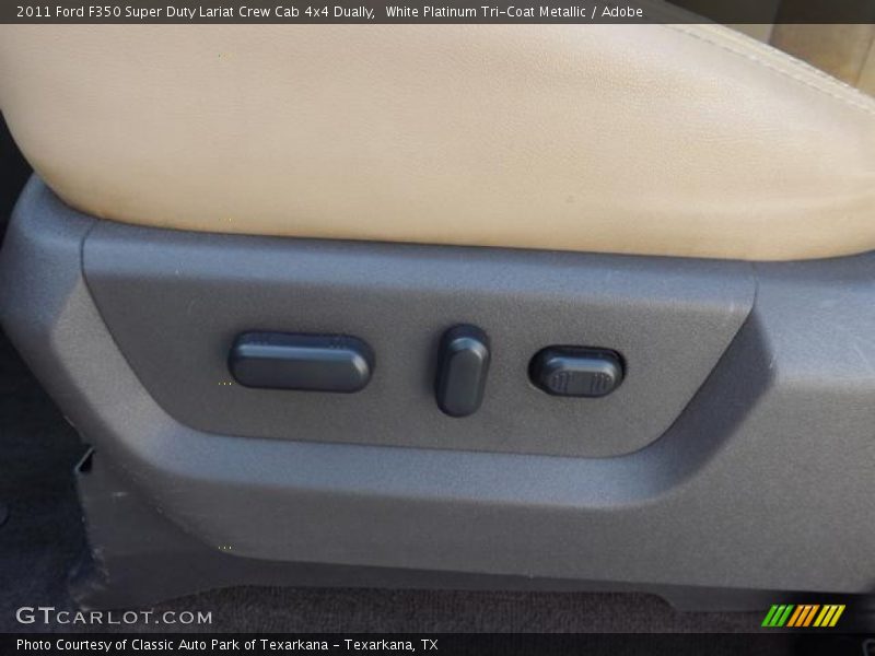 White Platinum Tri-Coat Metallic / Adobe 2011 Ford F350 Super Duty Lariat Crew Cab 4x4 Dually