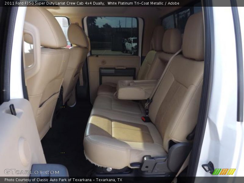 White Platinum Tri-Coat Metallic / Adobe 2011 Ford F350 Super Duty Lariat Crew Cab 4x4 Dually