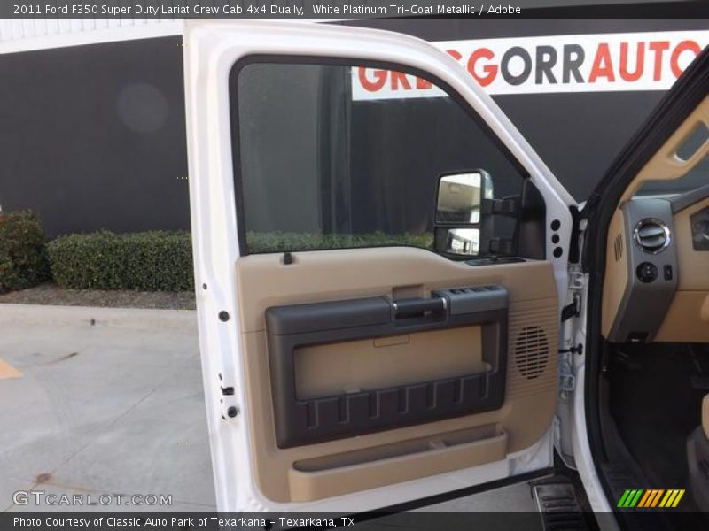 White Platinum Tri-Coat Metallic / Adobe 2011 Ford F350 Super Duty Lariat Crew Cab 4x4 Dually