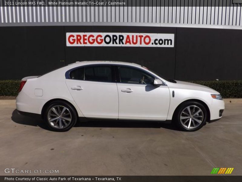 White Platinum Metallic Tri-Coat / Cashmere 2011 Lincoln MKS FWD