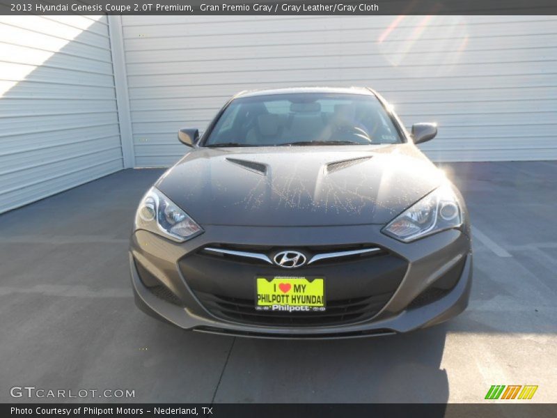 Gran Premio Gray / Gray Leather/Gray Cloth 2013 Hyundai Genesis Coupe 2.0T Premium