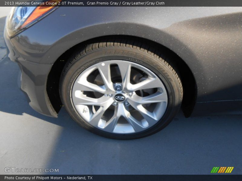 Gran Premio Gray / Gray Leather/Gray Cloth 2013 Hyundai Genesis Coupe 2.0T Premium