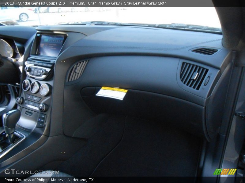 Gran Premio Gray / Gray Leather/Gray Cloth 2013 Hyundai Genesis Coupe 2.0T Premium