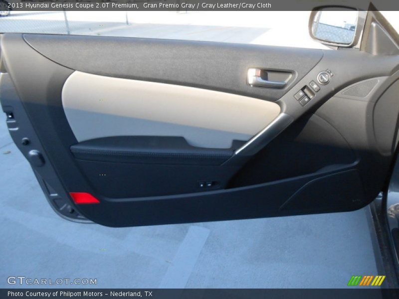 Gran Premio Gray / Gray Leather/Gray Cloth 2013 Hyundai Genesis Coupe 2.0T Premium