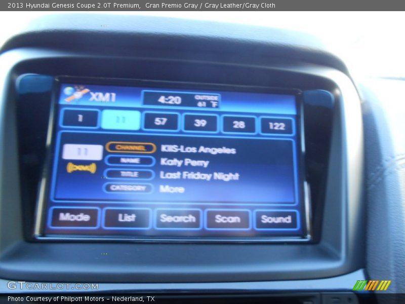 Gran Premio Gray / Gray Leather/Gray Cloth 2013 Hyundai Genesis Coupe 2.0T Premium