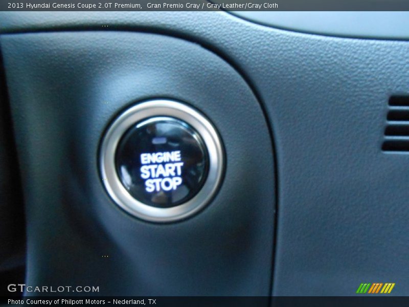 Gran Premio Gray / Gray Leather/Gray Cloth 2013 Hyundai Genesis Coupe 2.0T Premium