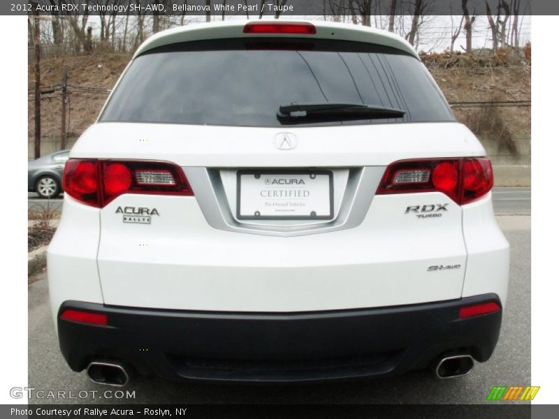 Bellanova White Pearl / Taupe 2012 Acura RDX Technology SH-AWD