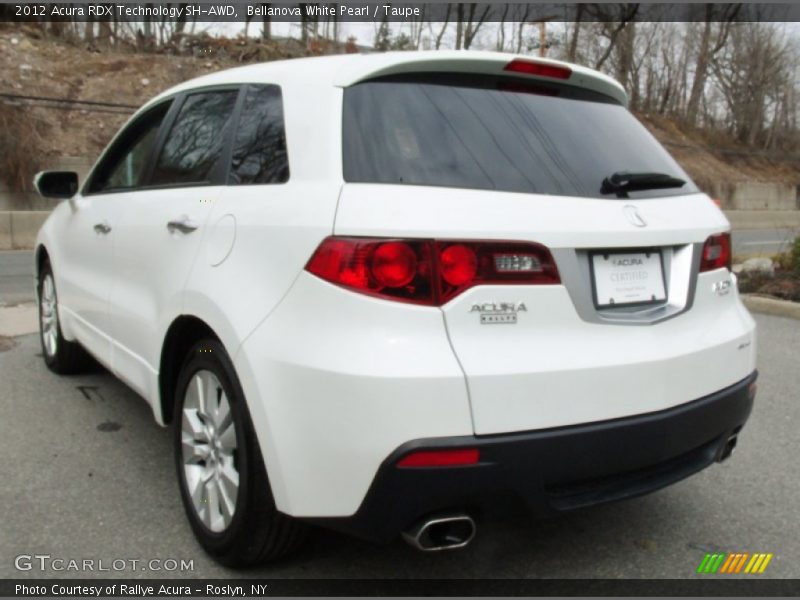 Bellanova White Pearl / Taupe 2012 Acura RDX Technology SH-AWD