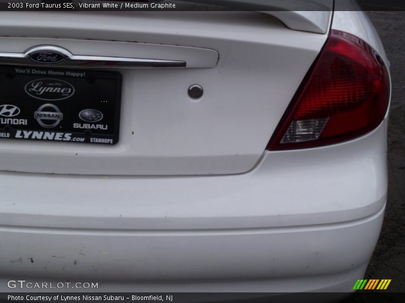 Vibrant White / Medium Graphite 2003 Ford Taurus SES