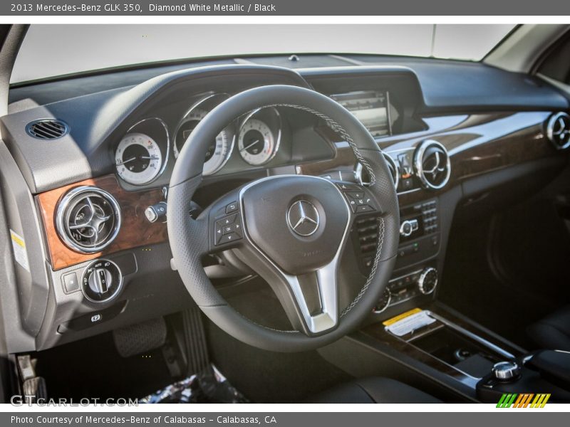 Diamond White Metallic / Black 2013 Mercedes-Benz GLK 350