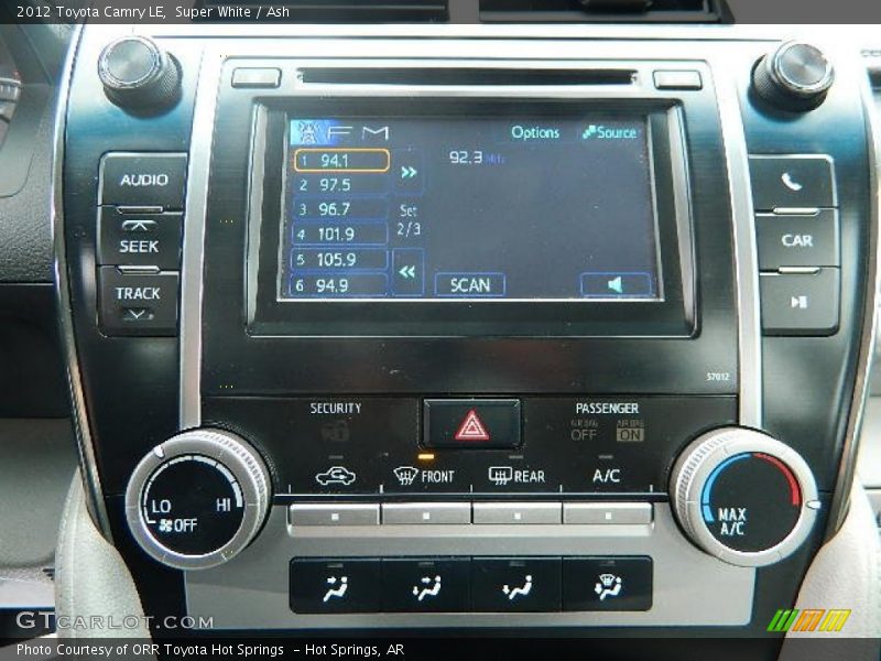Super White / Ash 2012 Toyota Camry LE