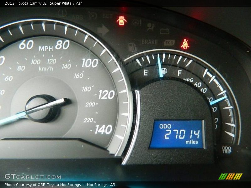 Super White / Ash 2012 Toyota Camry LE