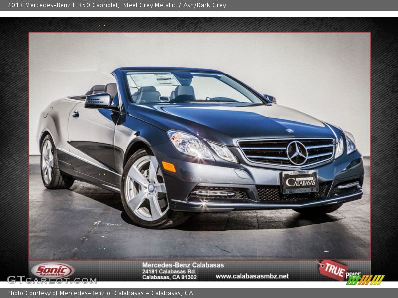 Steel Grey Metallic / Ash/Dark Grey 2013 Mercedes-Benz E 350 Cabriolet