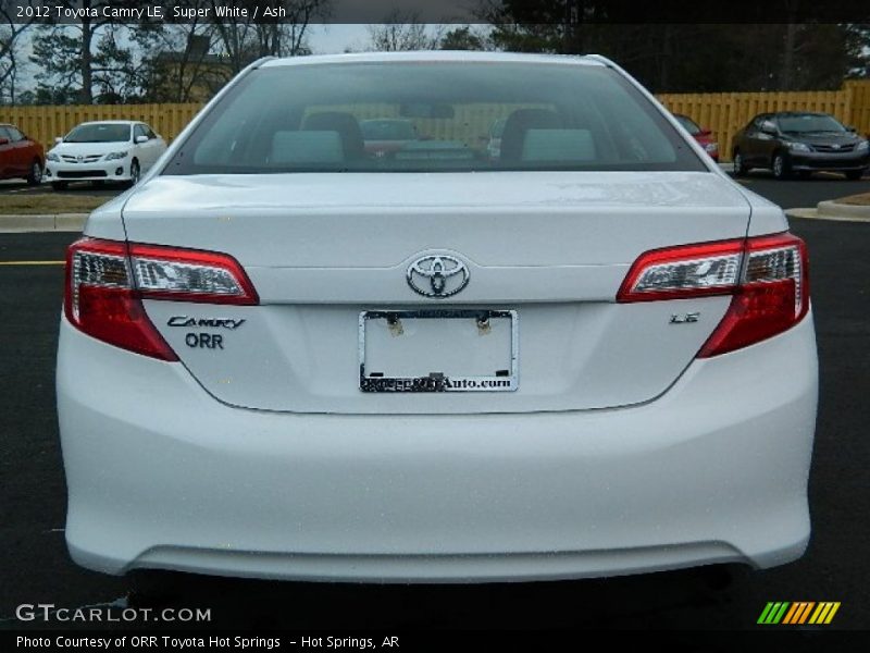 Super White / Ash 2012 Toyota Camry LE