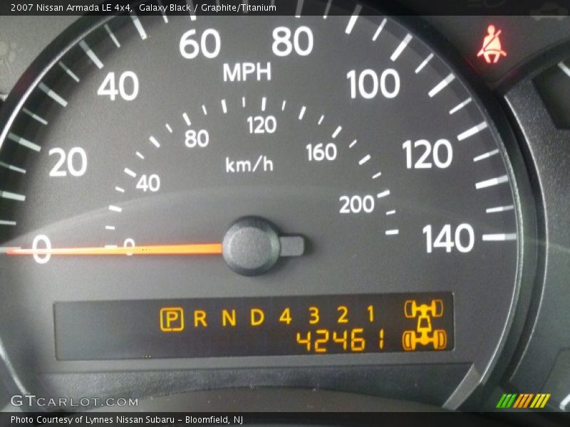 Galaxy Black / Graphite/Titanium 2007 Nissan Armada LE 4x4