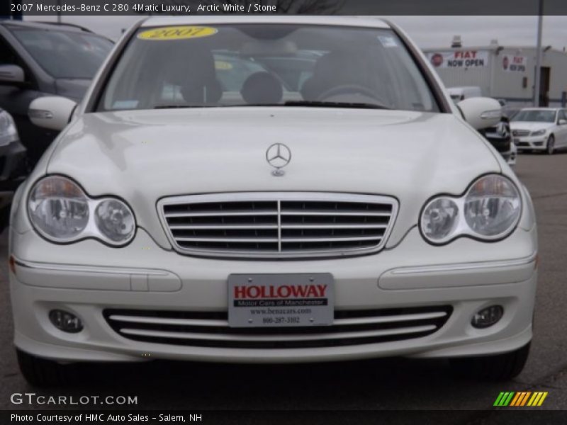 Arctic White / Stone 2007 Mercedes-Benz C 280 4Matic Luxury