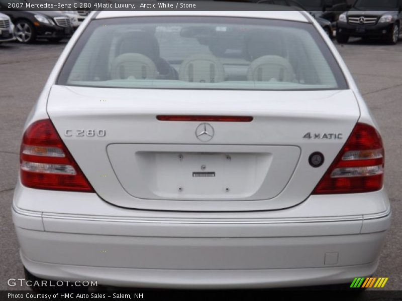 Arctic White / Stone 2007 Mercedes-Benz C 280 4Matic Luxury